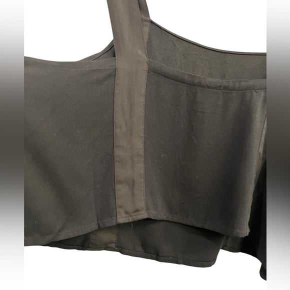 Hurley Women's Size XL Black Tuxedo Strap Crop Top, Skatergirl, Goth, Punkrock - Picture 4 of 8